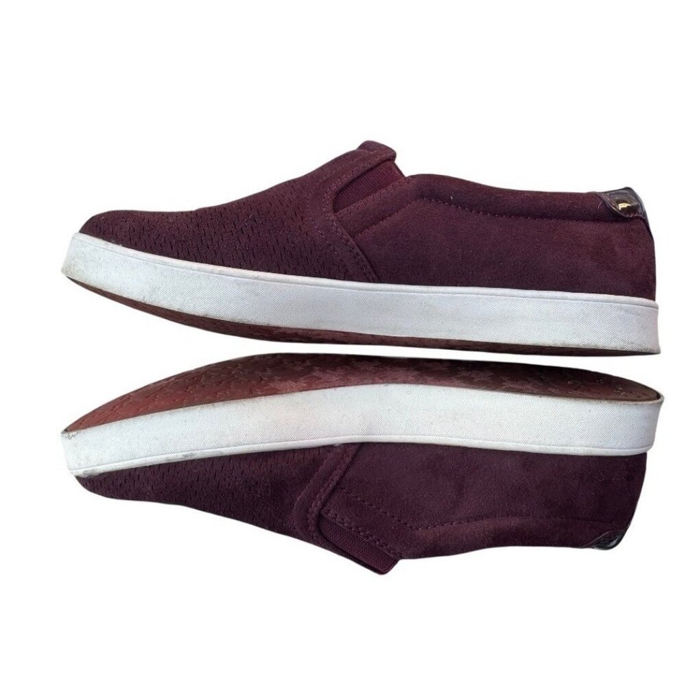 Dr Scholls Madison Burgundy Microsuede Slip On Sneakers Womens 7.5M BeFreeEnergy - Picture 7 of 8